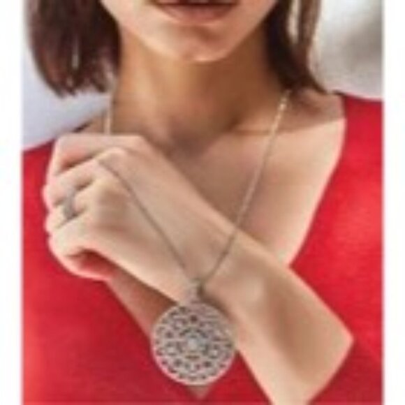 Brighton Illumina Fiori Flori Necklace Silver Crystals JM7191 $188 NWT - Picture 2 of 4